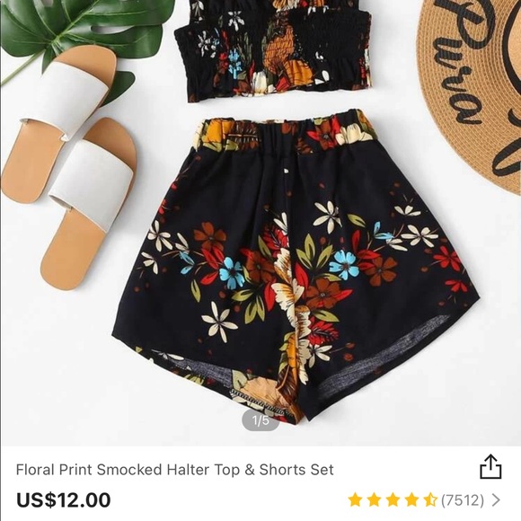 Halter top with shorts. Flowy NWT - Picture 6 of 6